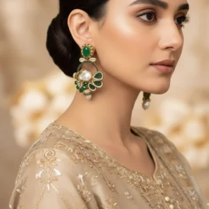 DESIGNER GREEN EARRINGS 2