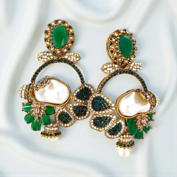DESIGNER GREEN EARRINGS