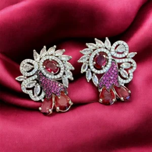 MAGENTA EAR STUDS