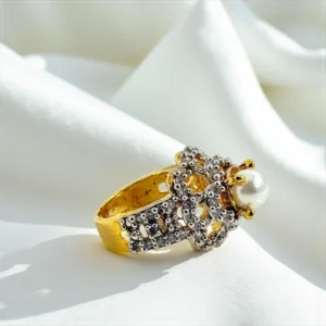 PEARL WHITE RING UK 1