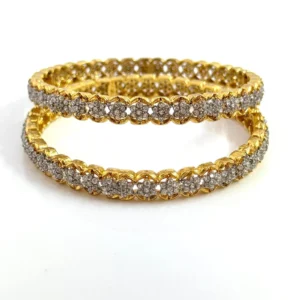 SILVER STONE BANGLES