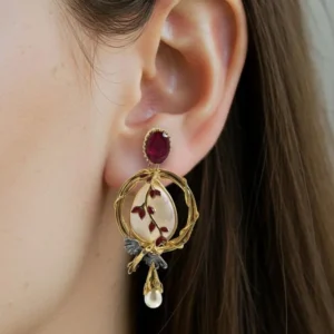 EAGLE MAROON EARRINGS