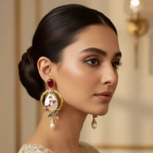 EAGLE MAROON EARRINGS 1