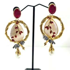 EAGLE MAROON EARRINGS