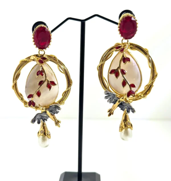EAGLE MAROON EARRINGS