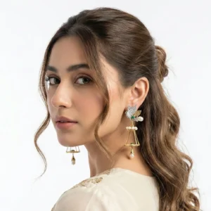 CAGE GREEN EARRINGS 1