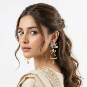 CAGE MAGENTA EARRINGS 1