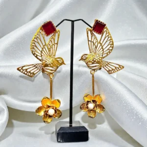 MAROON SPARROW EARRINGS