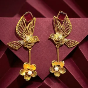 MAROON SPARROW EARRINGS