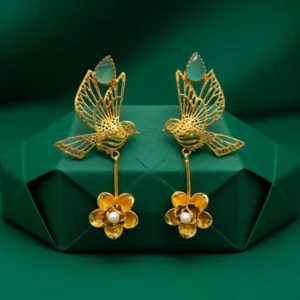 TURQUOISE BIRD EARRINGS (1)