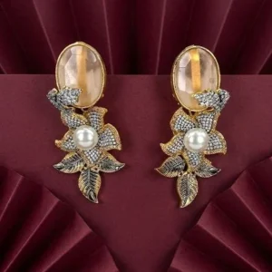 FLORAL CHAMPAGNE EARRINGS