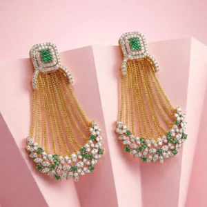 LAYERED GREEN EARRINGS
