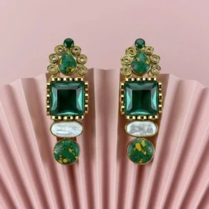 DROP GREEN EARRINGS